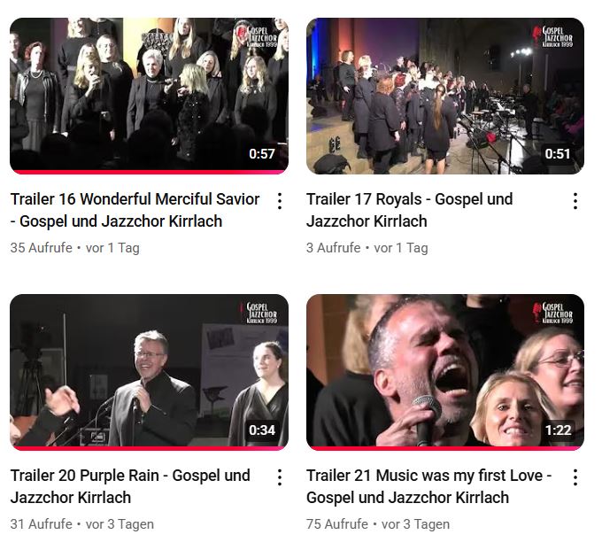Trailer vom Gospel und Jazzchor Kirrlach